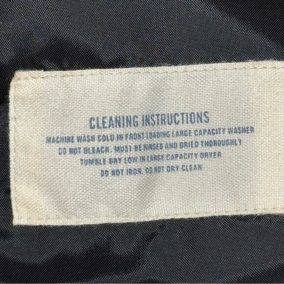 Gap Down Filled Puffer Vest Canvas Cotton Shell Nylon Lining Green Men’s Size XS - Picture 11 of 14